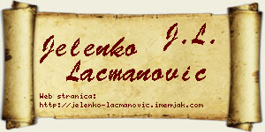 Jelenko Lacmanović vizit kartica